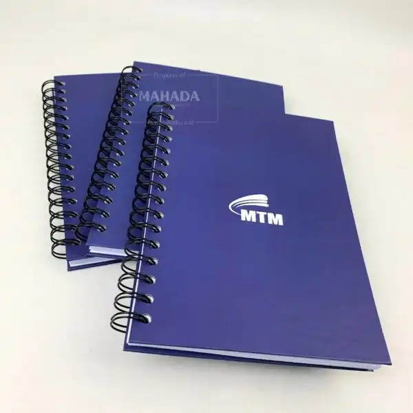 Buku Agenda Berbahan Hardcover Dengan Ring Desain Logo Perusahaan (3)