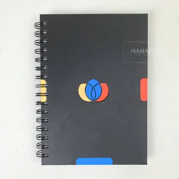 Buku Agenda Berbahan Hardcover Dengan Ring Desain Logo Perusahaan (6)