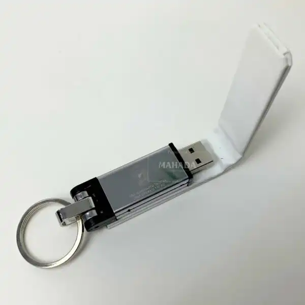 Flashdisk Berbahan Kombinasi Metal dan Kulit Dengan Gantungan dan Custom Logo (5)