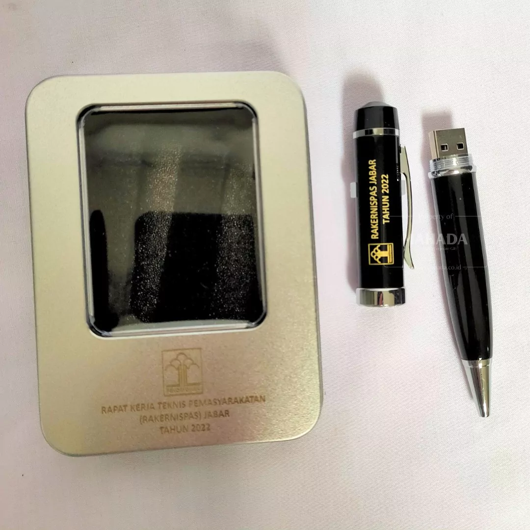 Flashdisk Berbahan Metal Dengan Pulpen Dilengkapi Packaging dan Custom Logo (7)