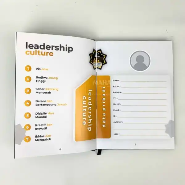 Buku Agenda Berbahan Hardcover Model Blok Lem Dengan Desain Grafis Logo Perusahaan Custom (7)