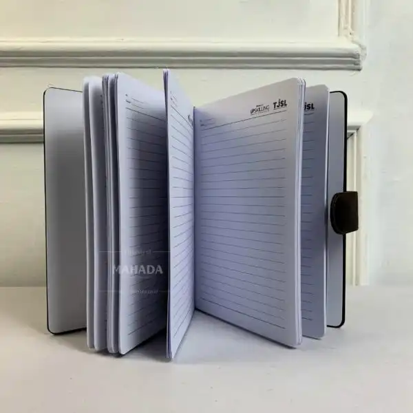 Buku Agenda Berbahan Kulit Dengan Model Jilid Blok Lem Dilengkapi Pengunci Magnet (5)