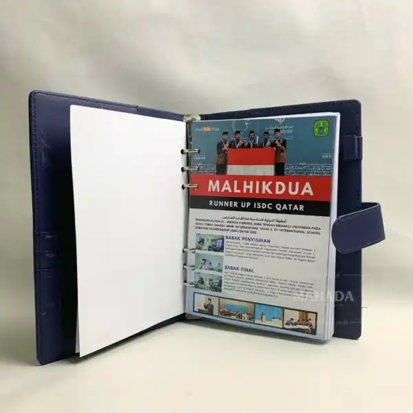 Buku Agenda Berbahan Kulit Model Binder Dengan Pengunci Magnet (4)