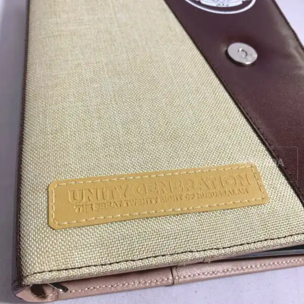 Buku Agenda Berbahan Kulit dan Denim Model Binder Dengan Pengunci Karet (6)