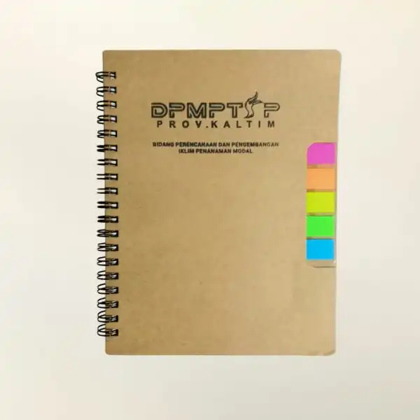 Buku Agenda Softcover Dengan Model Memo Dilengkapi Sticky Notes dan Tempat Pulpen (1)