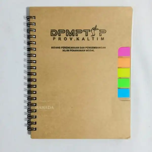 Buku Agenda Softcover Dengan Model Memo Dilengkapi Sticky Notes dan Tempat Pulpen (2)