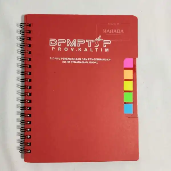 Buku Agenda Softcover Dengan Model Memo Dilengkapi Sticky Notes dan Tempat Pulpen (5)