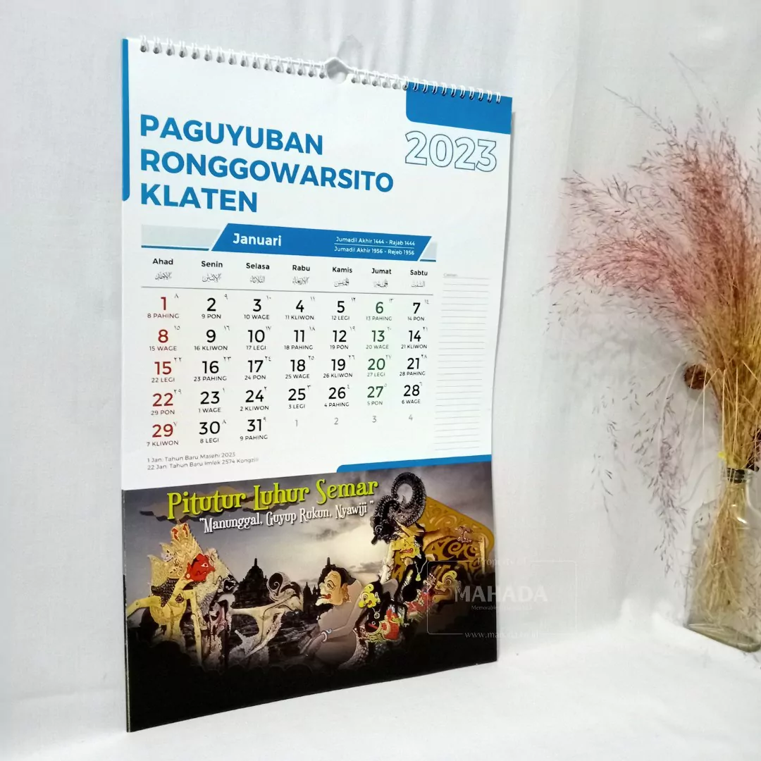 Kalender Dinding 1 Bulan Dengan Desain Custom dan Ring Kawat (7)