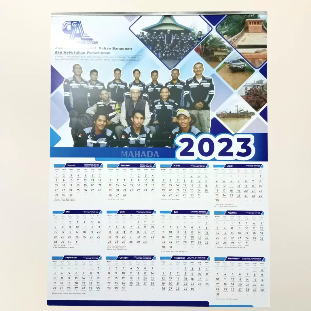 Kalender Dinding 12 Bulan Dengan Desain Custom Perusahaan (1)
