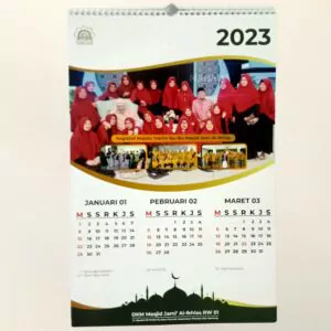 Kalender Dinding 2 Bulan Dengan Desain Custom dan Ring Kawat (1)