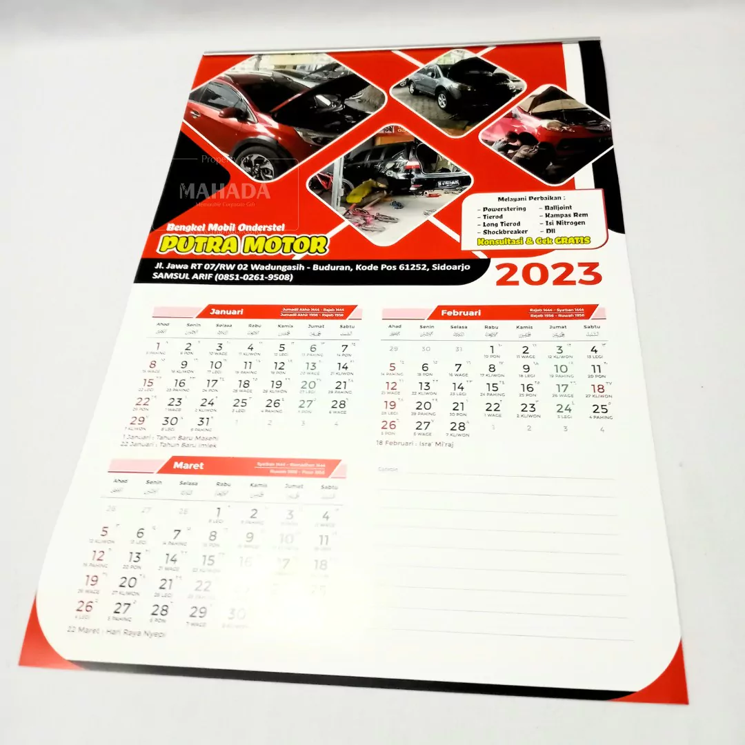 Kalender Dinding 2 Bulan Dengan Desain Custom dan Ring Kawat (7)