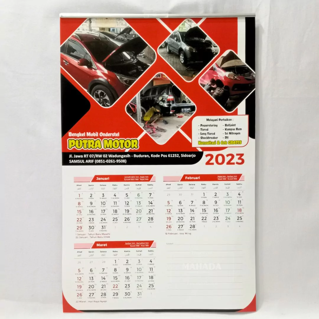 Kalender Dinding 2 Bulan Dengan Desain Custom dan Ring Kawat (8)