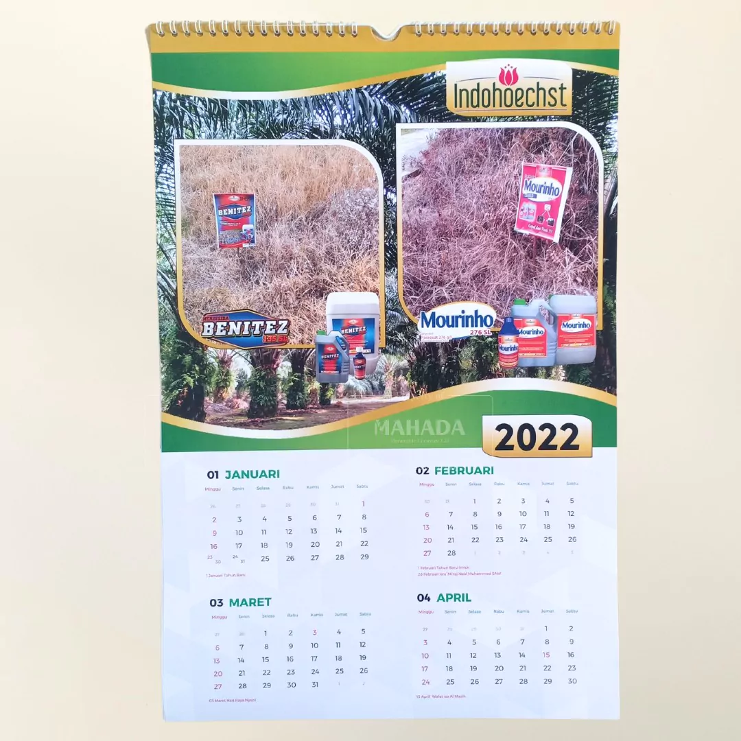 Kalender Dinding 4 Bulan Dengan Desain Custom Perusahaan (1)