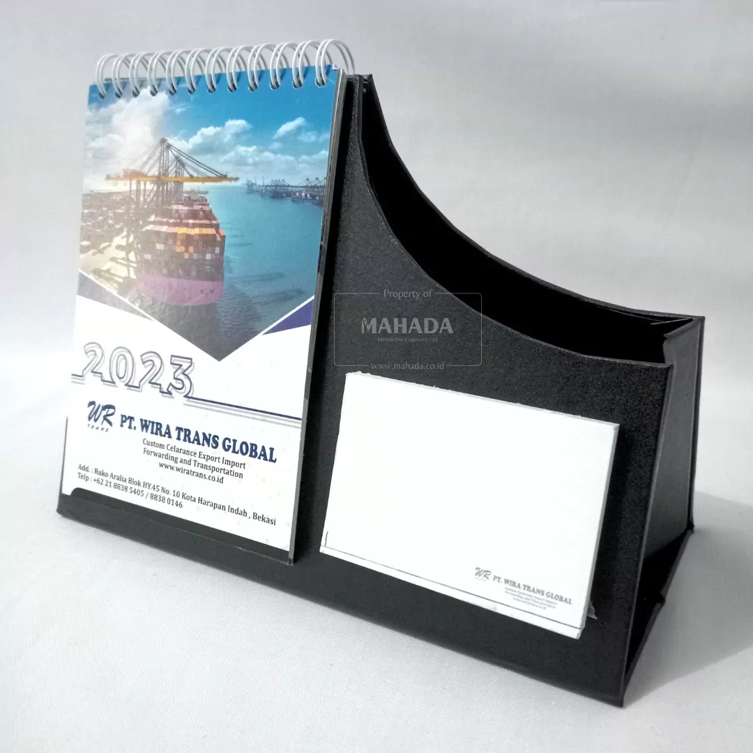 Kalender Meja Dengan Tempat ATK Khusus Dapat Ditambah Desain Grafis Custom (2)