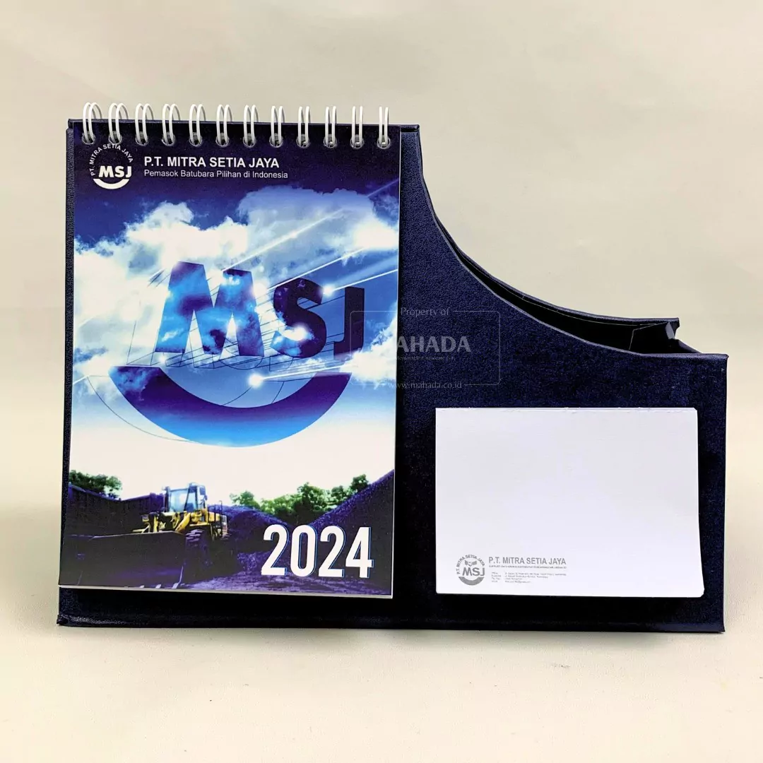 Kalender Meja Dengan Tempat ATK Khusus Dapat Ditambah Desain Grafis Custom (3)