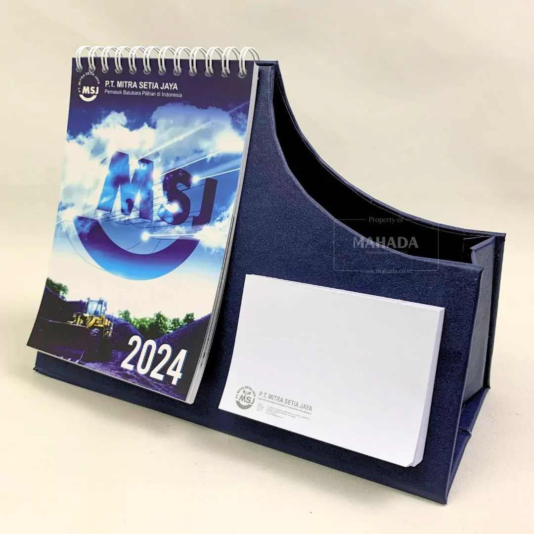 Kalender Meja Dengan Tempat ATK Khusus Dapat Ditambah Desain Grafis Custom (4)