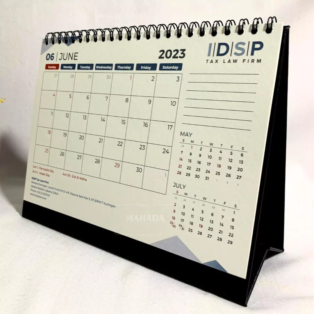 Kalender Meja Model Schedule Berisi 1 Bulan Dengan Desain Grafis Custom (3)