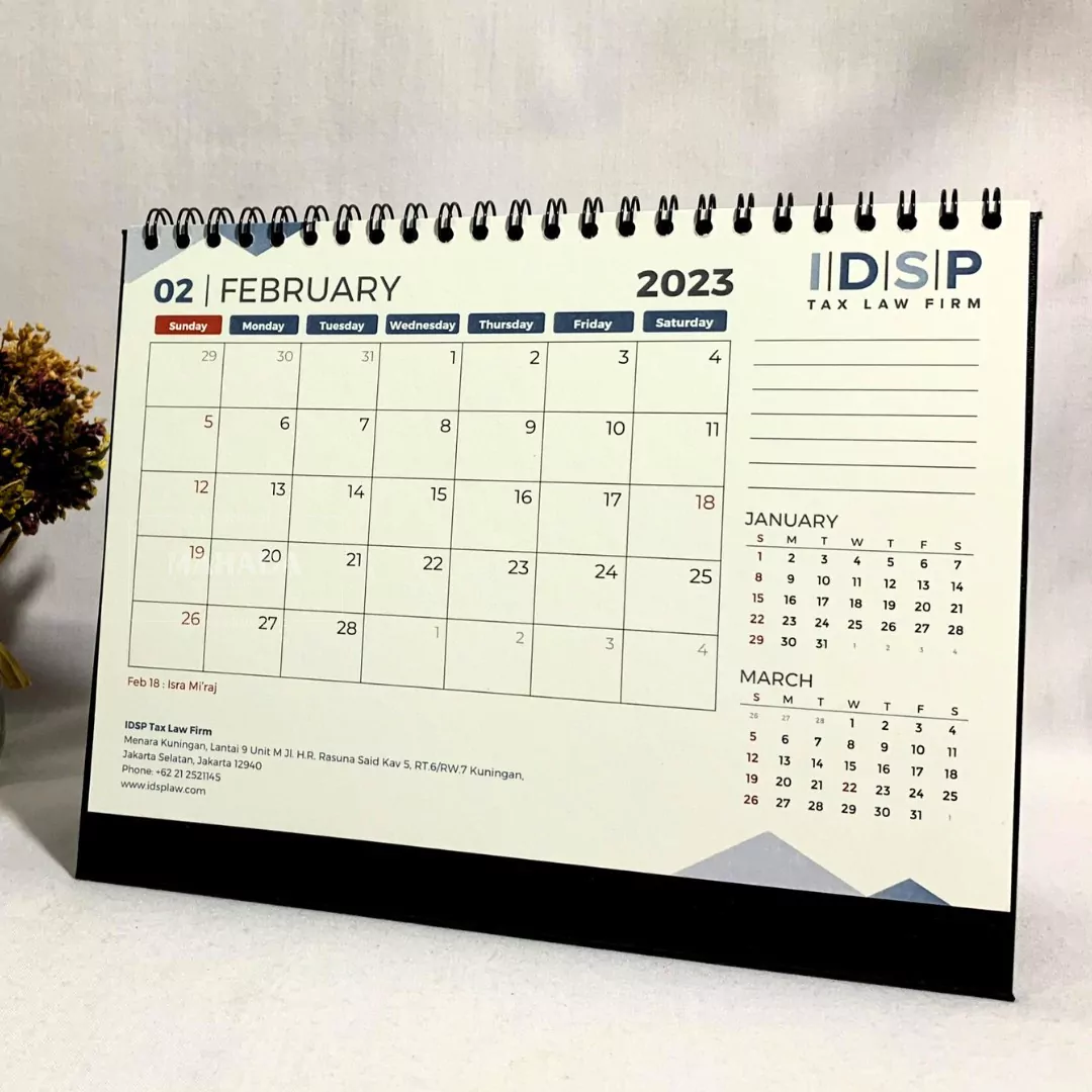 Kalender Meja Model Schedule Berisi 1 Bulan Dengan Desain Grafis Custom (7)