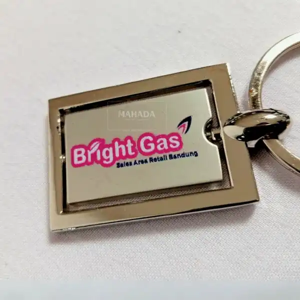 Gantungan Kunci Berbahan Metal Dengan Logo Perusahaan Custom dan Packaging Box (5)