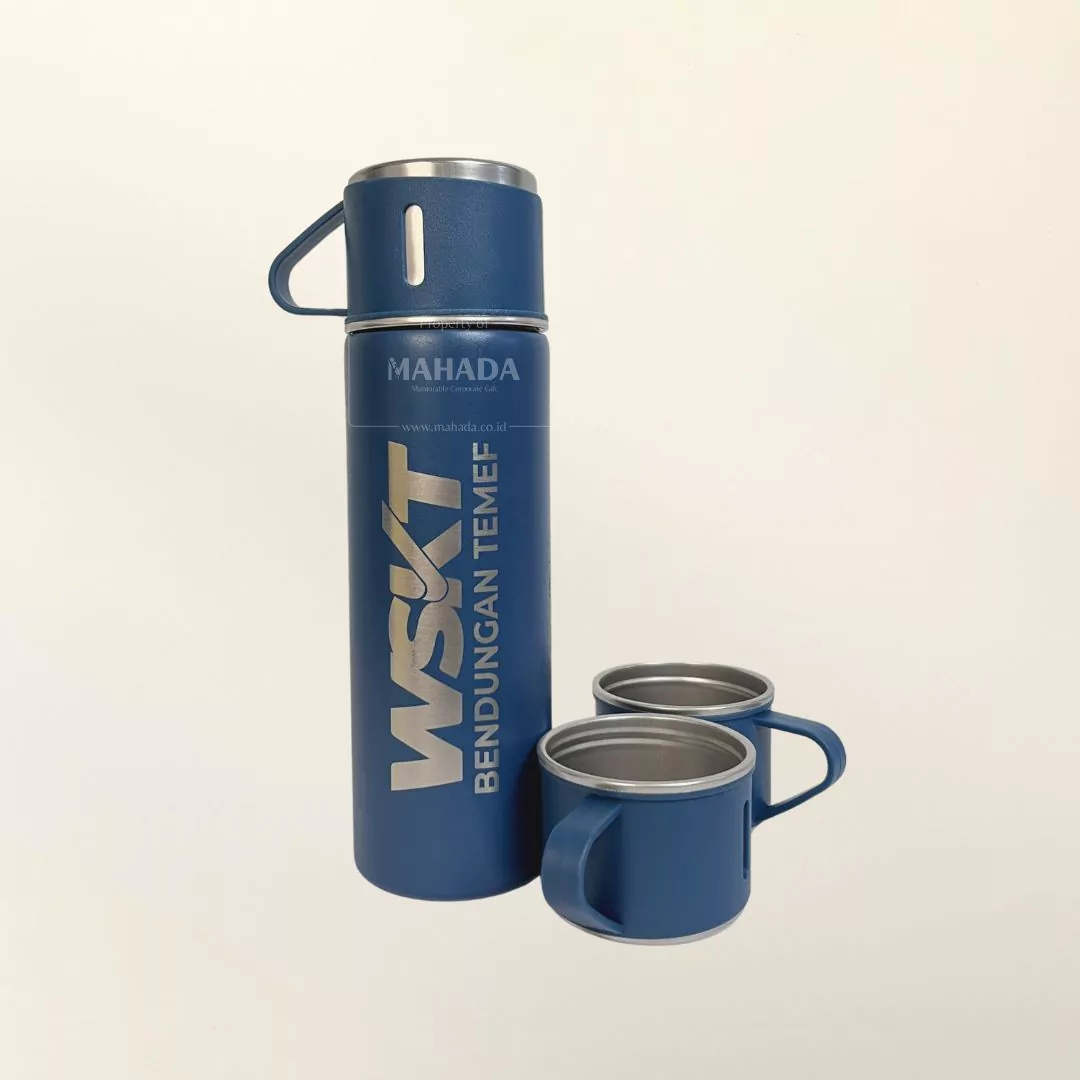 Tumbler Stainless Dengan Mug Dilengkapi Logo Perusahaan Untuk Souvenir (1)