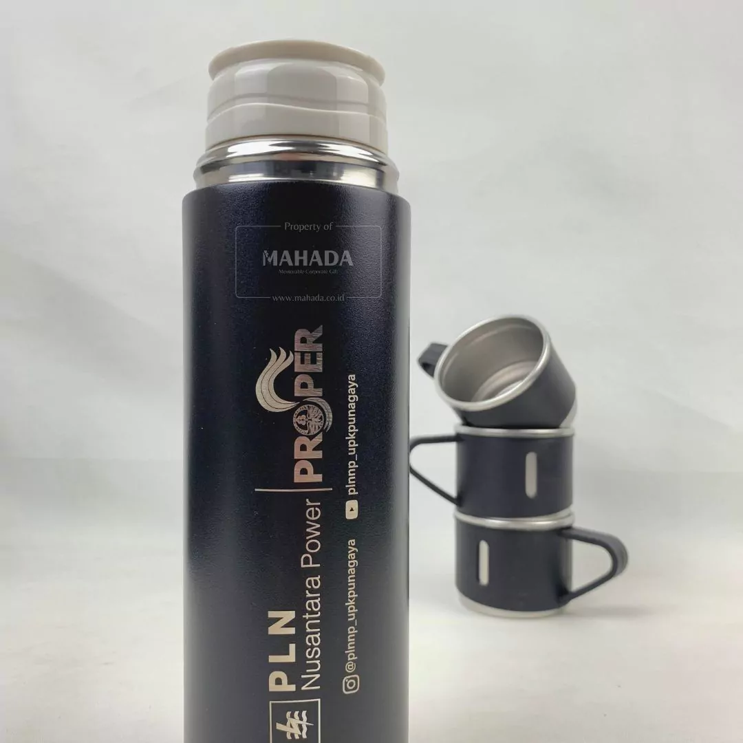 Tumbler Stainless Dengan Mug Dilengkapi Logo Perusahaan Untuk Souvenir (5)