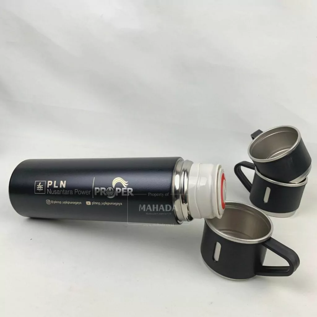 Tumbler Stainless Dengan Mug Dilengkapi Logo Perusahaan Untuk Souvenir (6)