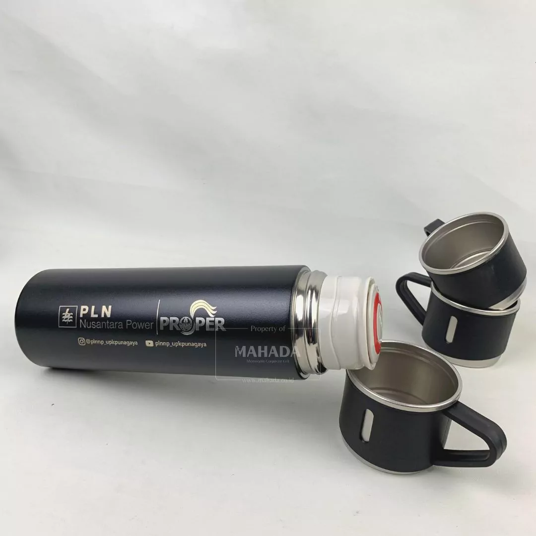 Tumbler Stainless Dengan Mug Dilengkapi Logo Perusahaan Untuk Souvenir (6)