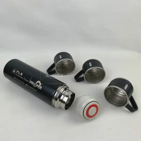 Tumbler Stainless Dengan Mug Dilengkapi Logo Perusahaan Untuk Souvenir (7)