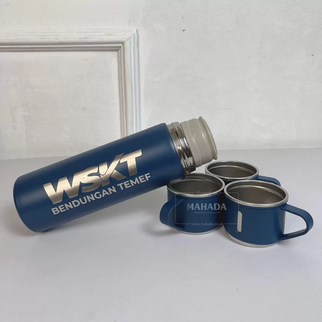 Tumbler Stainless Dengan Mug Dilengkapi Logo Perusahaan Untuk Souvenir (8)