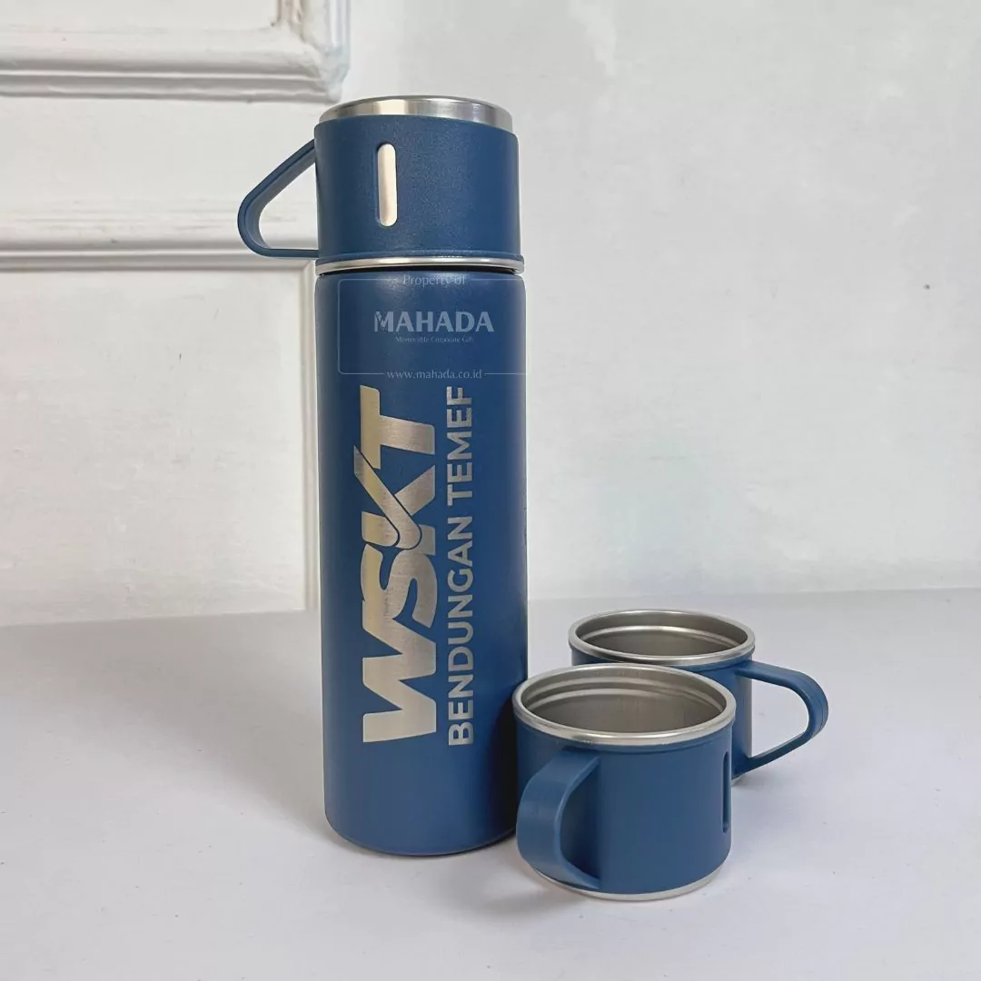 Tumbler Stainless Dengan Mug Dilengkapi Logo Perusahaan Untuk Souvenir (9)