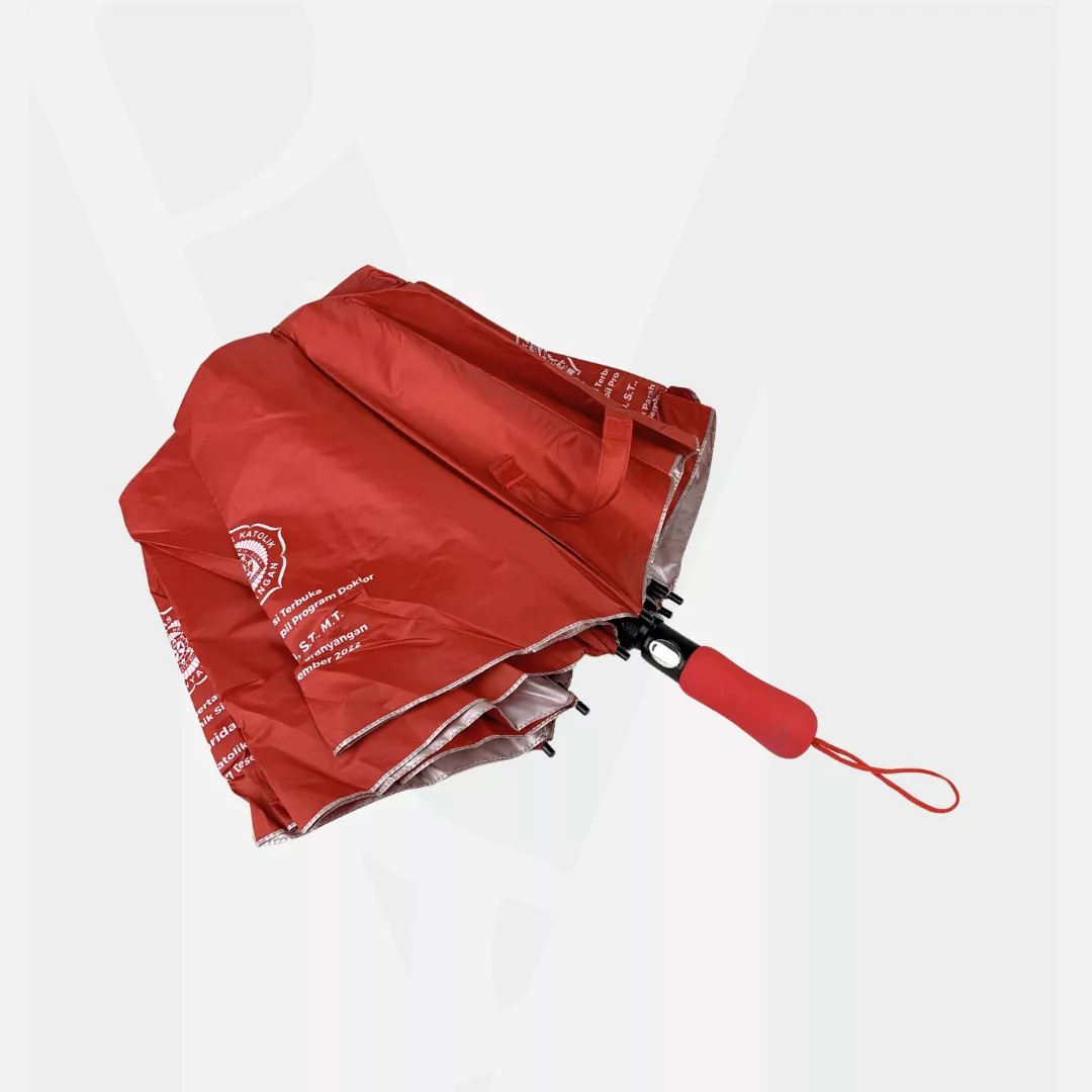 Payung Lipat Dengan Pegangan Busa Dapat Ditambah Logo Perusahaan (2)