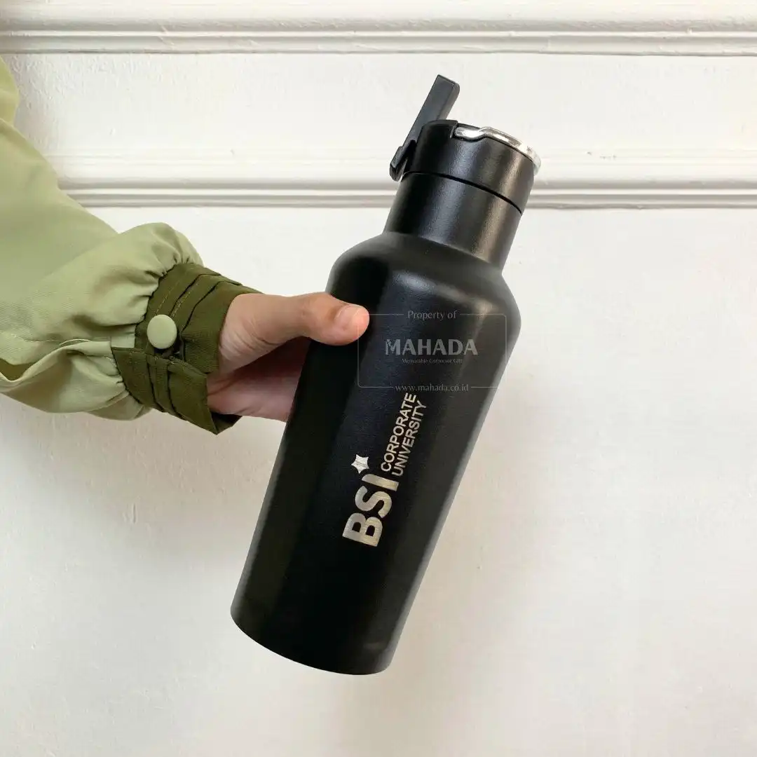 Tumbler Stainless Dengan Mekanisme Tutup Model Flip Custom Desain dan Logo (2)
