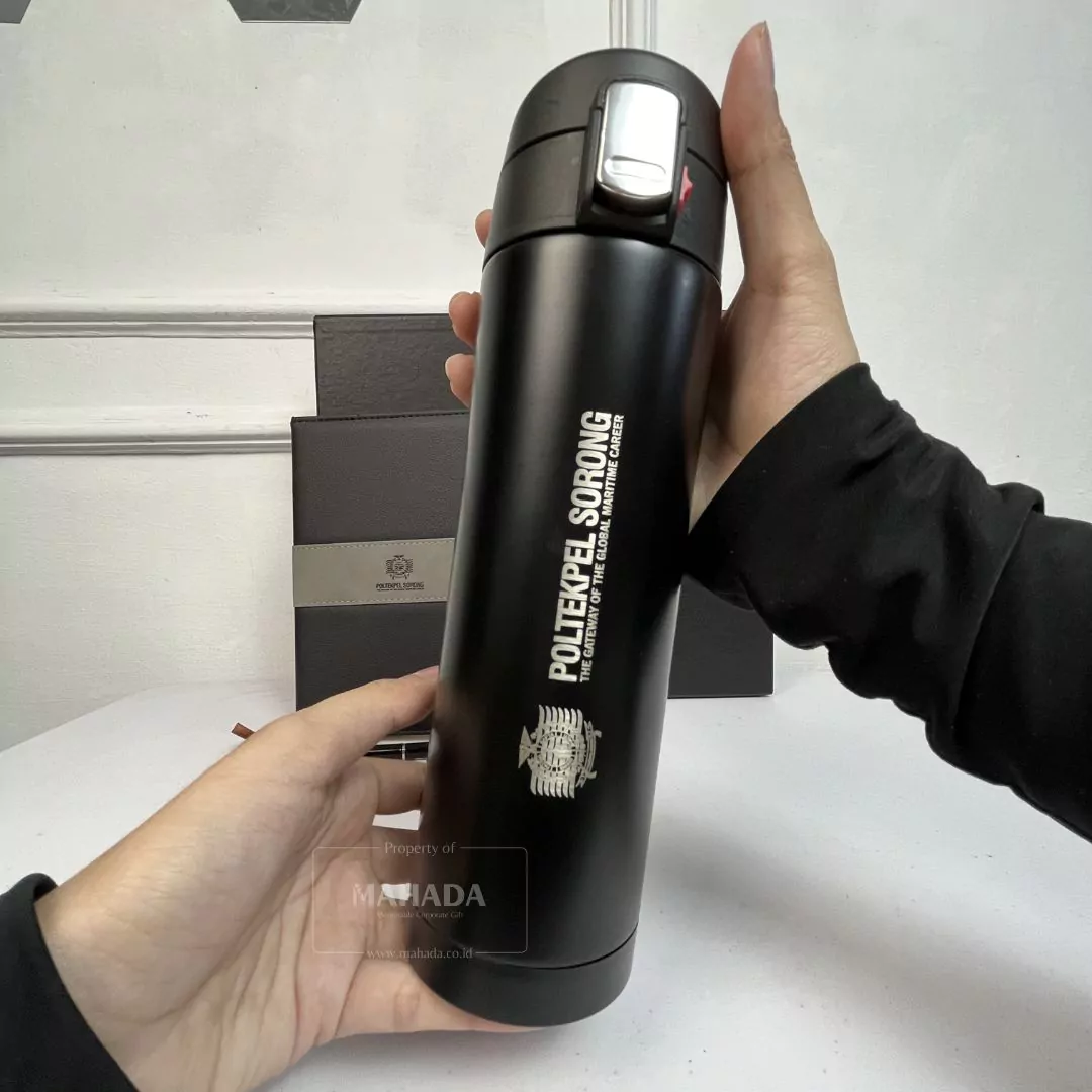 Tumbler Stainless Dengan Mekanisme Tutup Model Flip Custom Desain dan Logo (7)