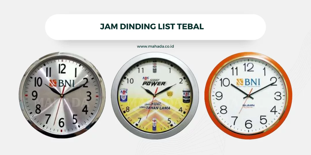 jam dinding bulat metal