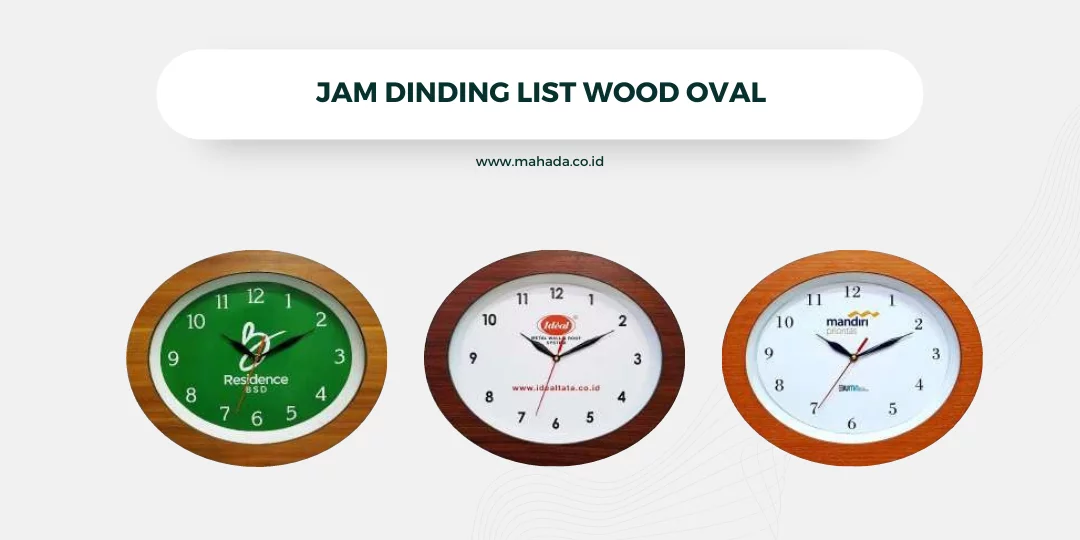 jam dinding oval