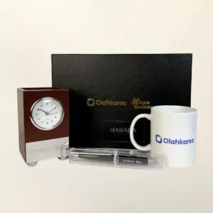Gift Set 3 Item Custom Souvenir Kantor Packaging Hardbox Berisi Mug Keramik, Jam Meja dan Pulpen dengan Case (1)