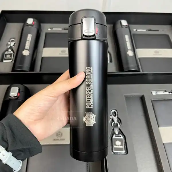 Gift Set 4 Item Berisi Buku Agenda Kulit, Pulpen, Gantungan Kunci dan Tumbler Stainless (7)
