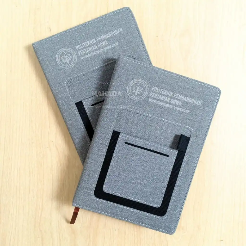 Gift Set 5 Item Custom Souvenir Perusahaan Packaging Hardbox Dengan Buku Agenda