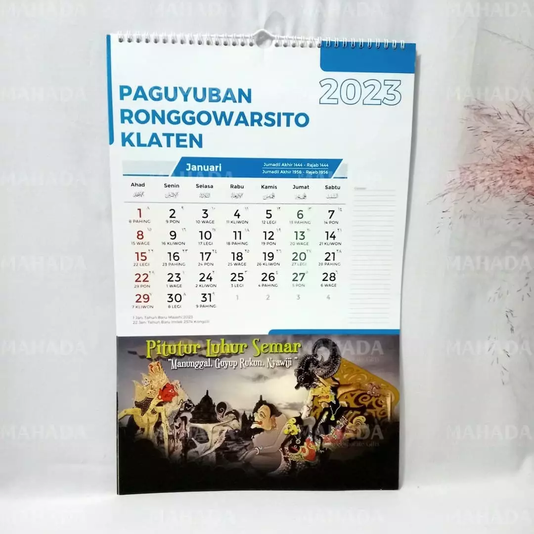 Jual kalender dinding 2024 perusahaan