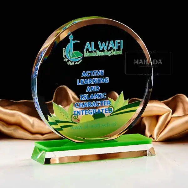Mahada Plakat Bahan Akrilik Bentuk Bulat Custom Desain (2)