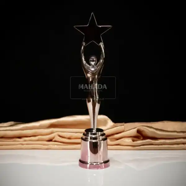 Plakat Berbahan Metal dan Kayu Dengan Model Custom Warna Silver dan Emas (4)