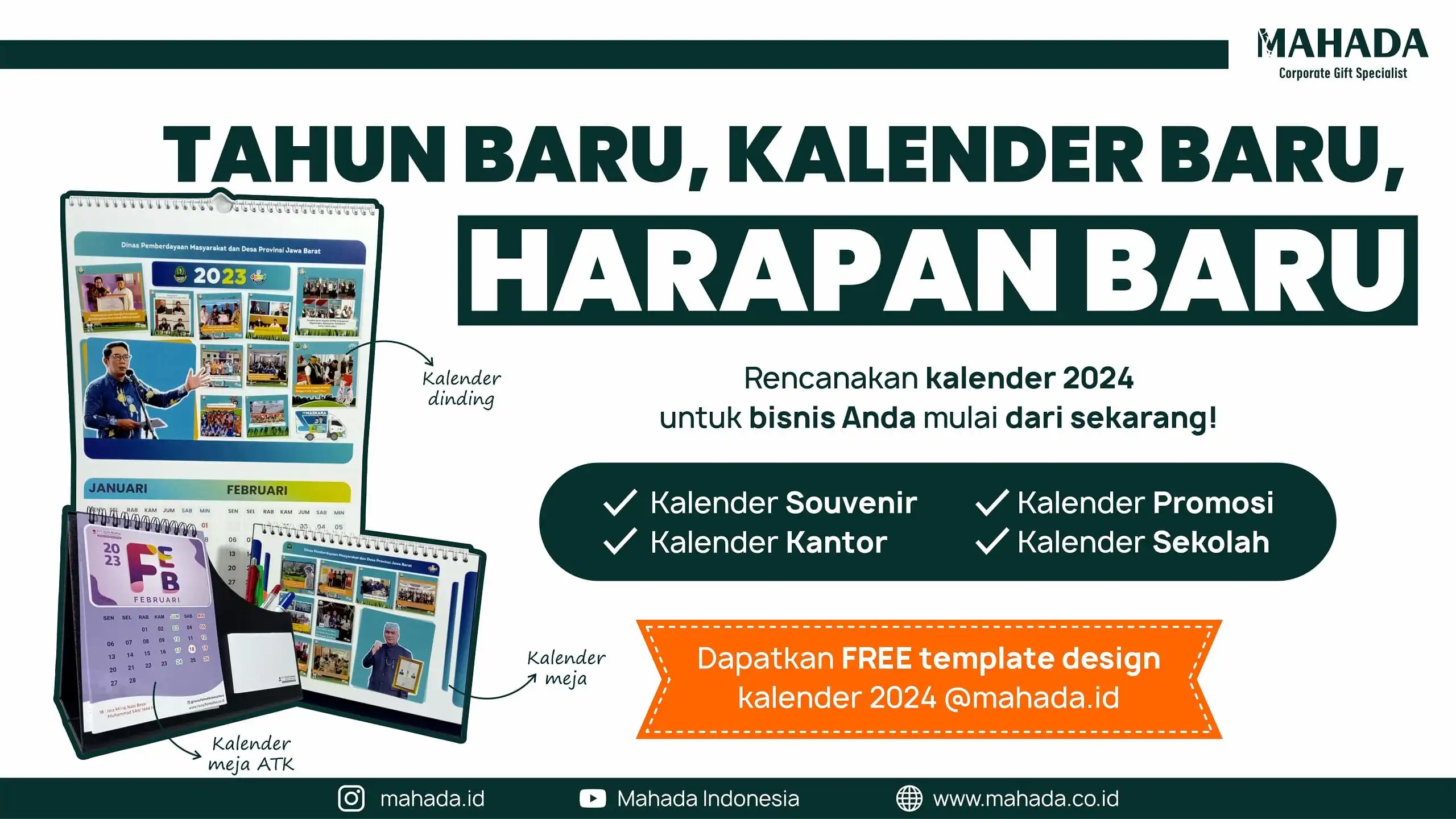3 Jenis Desain untuk Kalender Cetak