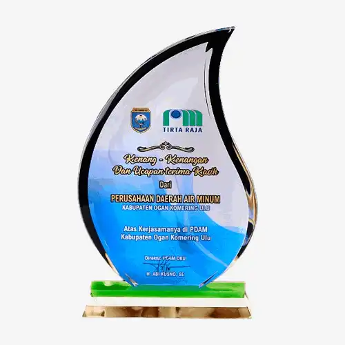 plakat akrilik model daun custom