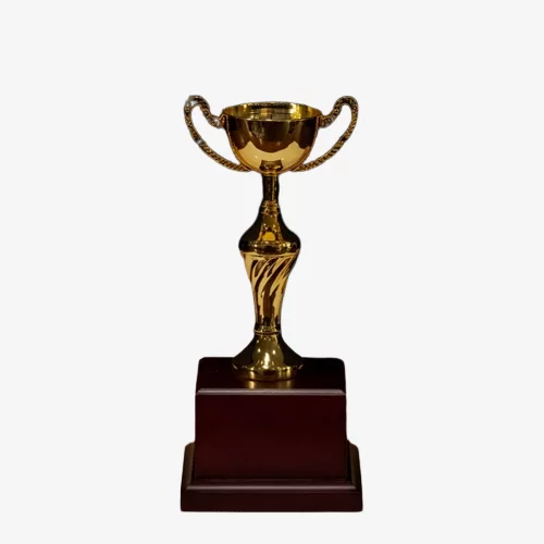 plakat trophy terbuat dari logam