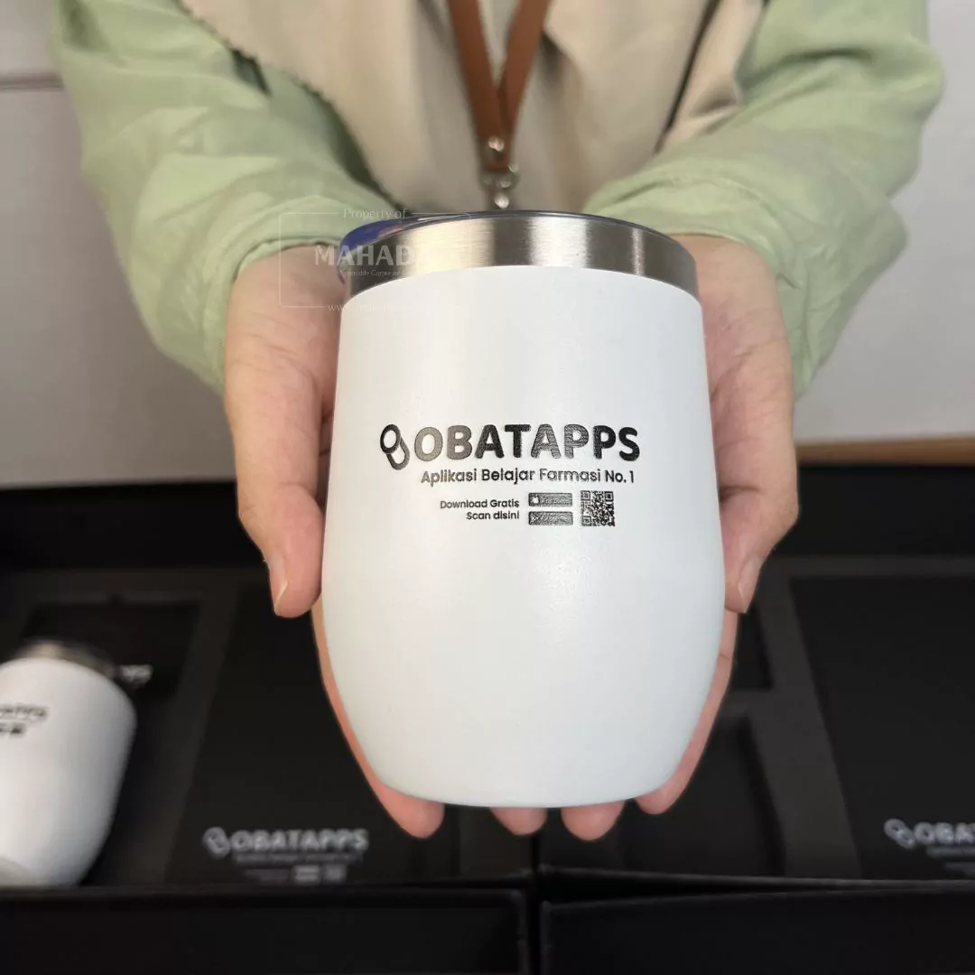 Botol Minum Tumbler Stainless Berbentuk Egg Telur Bulat Dengan Custom Logo Untuk Souvenir (2)