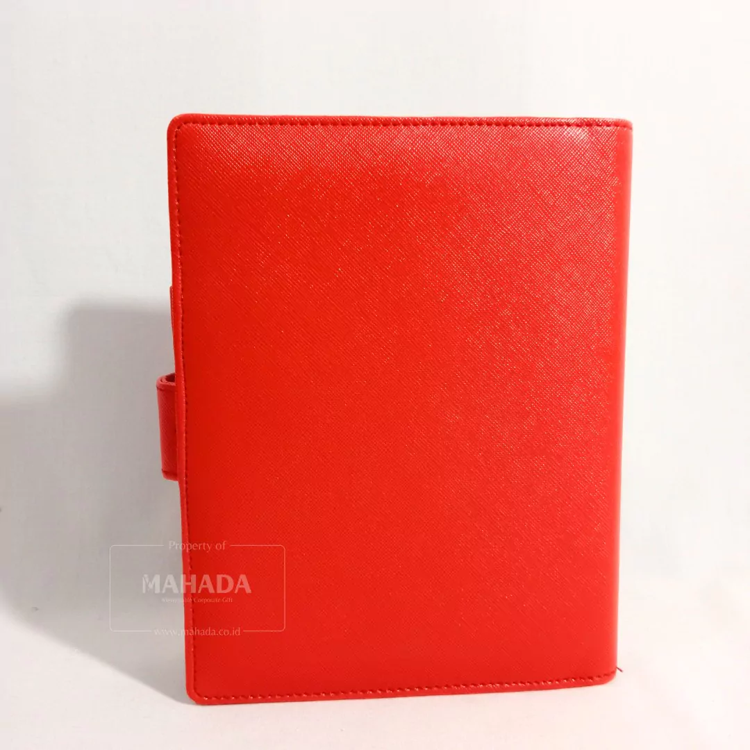 Buku Agenda Berbahan Kulit Multifungsi Dengan Holder Hp dan Pulpen (4)