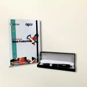 Seminar Kit 2 Berisi Buku Agenda Dengan Karet dan Pulpen Metal