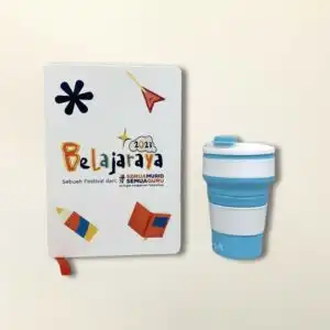 Seminar Kit 2 Berisi Buku Agenda Hardcover dan Tumbler Karet Biru
