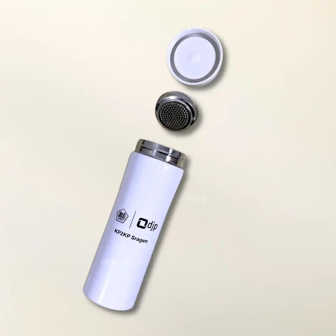 Souvenir Kantor 4 Berisi Tumbler Stainless Warna Putih
