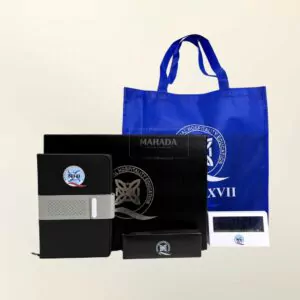 Gift Set 4 Item Souvenir Kampus Berisi Buku Agenda, Pulpen Metal, Jam Meja Digital dan Goodiebag Custom (9)